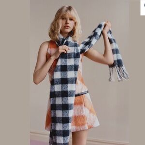 NWT! Anthropologie Maeve Brushed Gingham Scarf